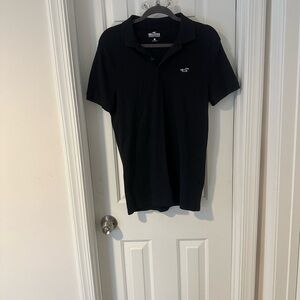 Hollister Men’s Black Polo with Embroidered Logo